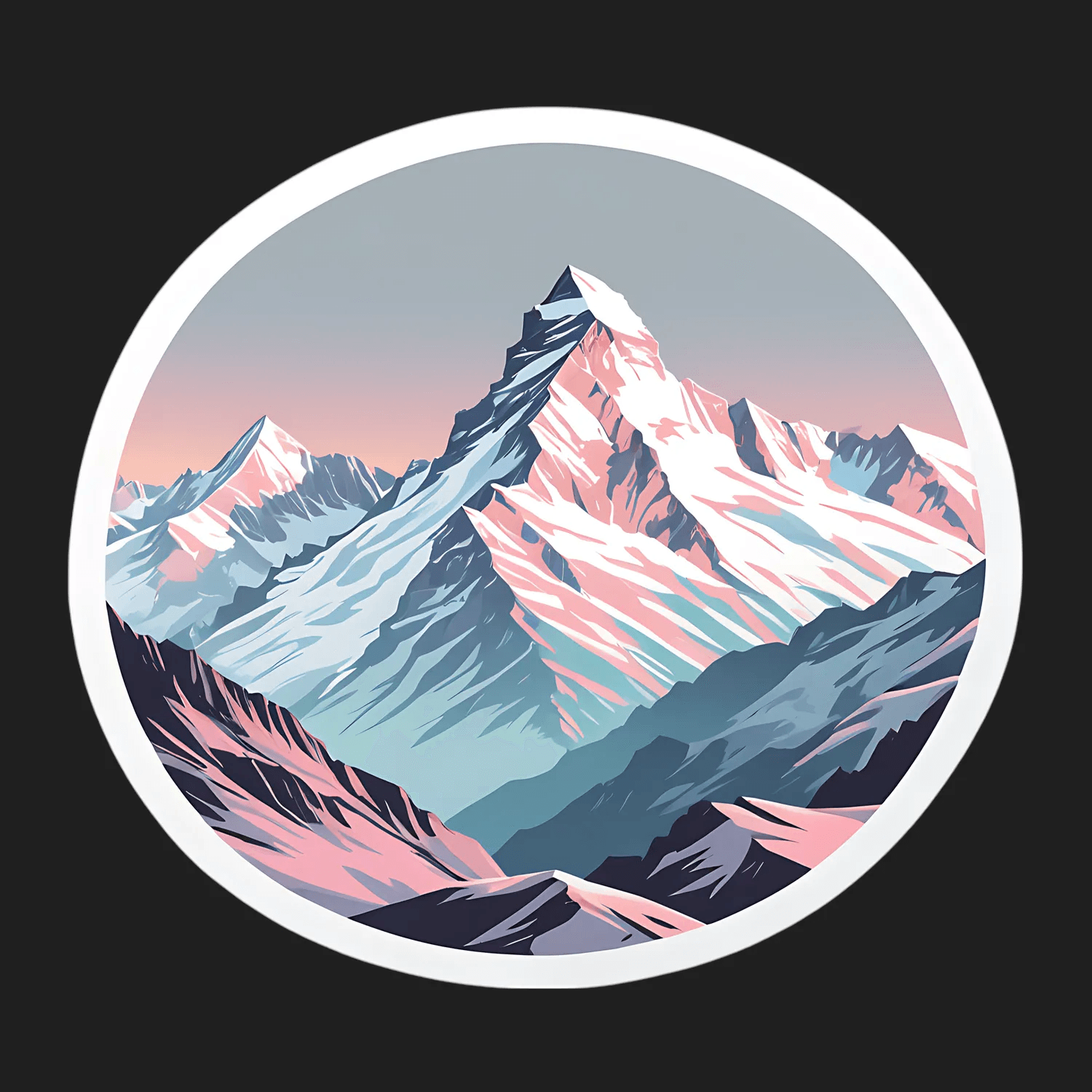 Mountain Sunrise - Sticker - Heat Press Transfer
