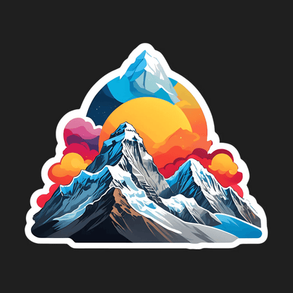 Mountain Sunset - Sticker - Heat Press Transfer