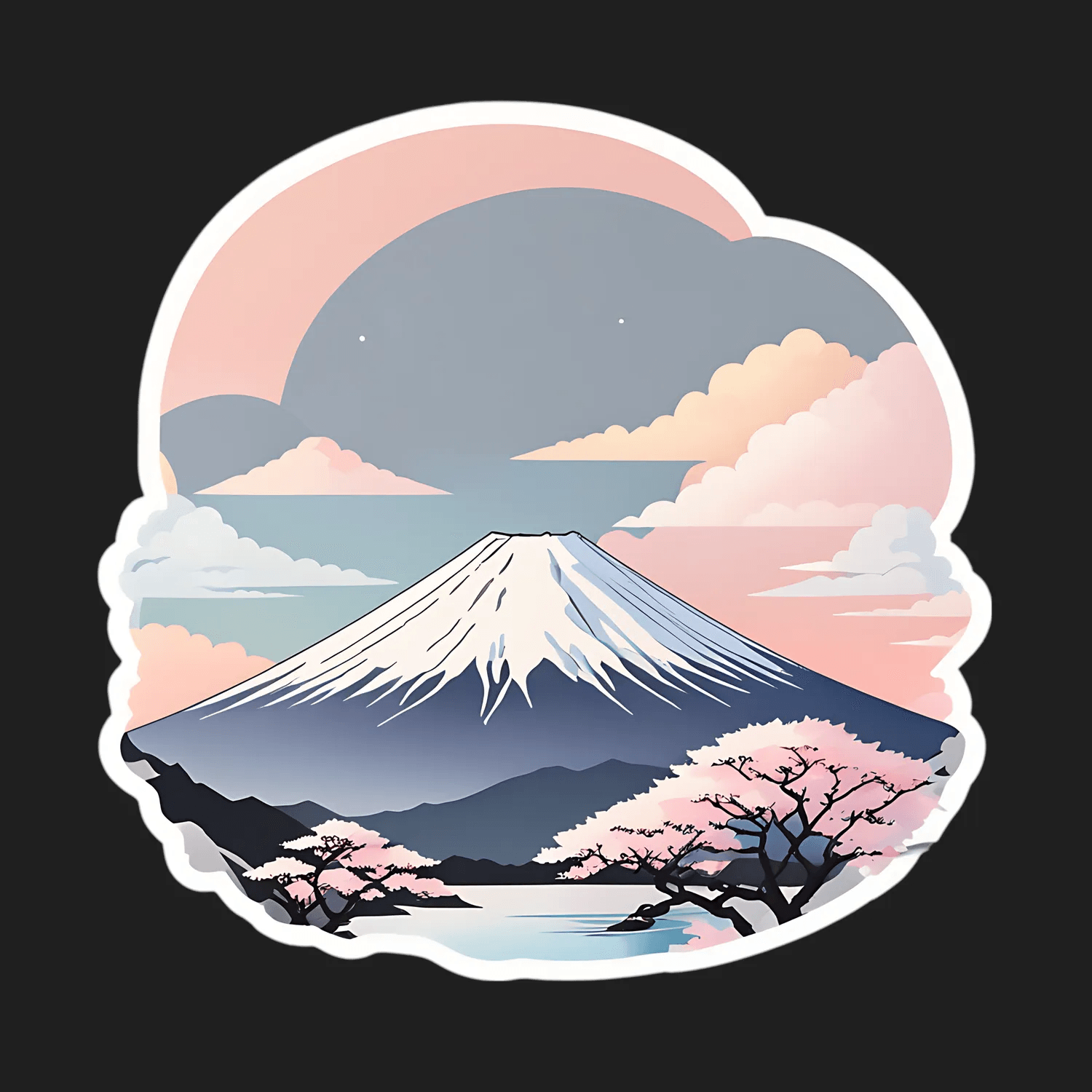 Mt Fuji Sunrise - Sticker - Heat Press Transfer