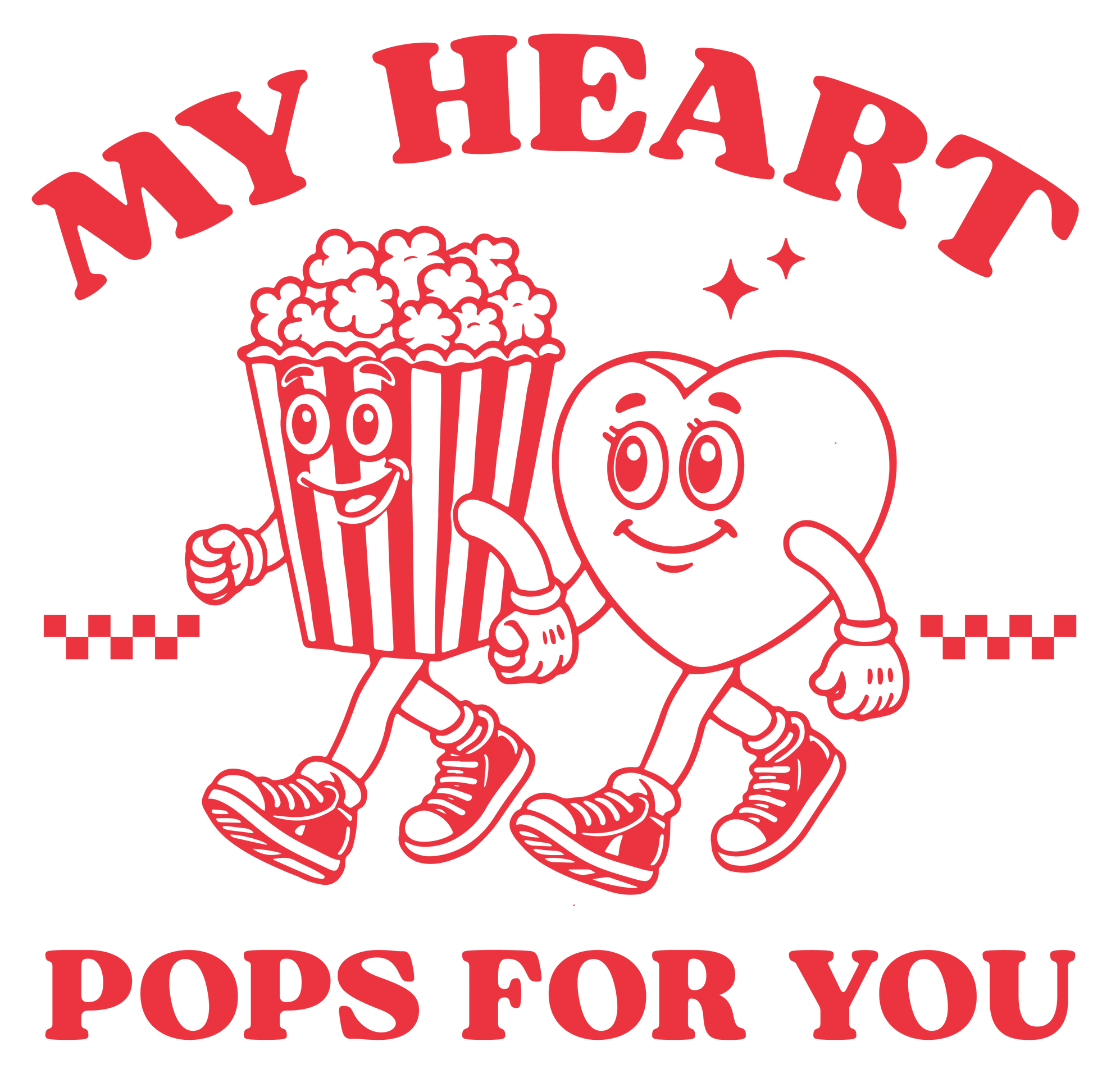 My Heart Pops For You Valentine's Day Design | DTF Center - Heat Press Transfer