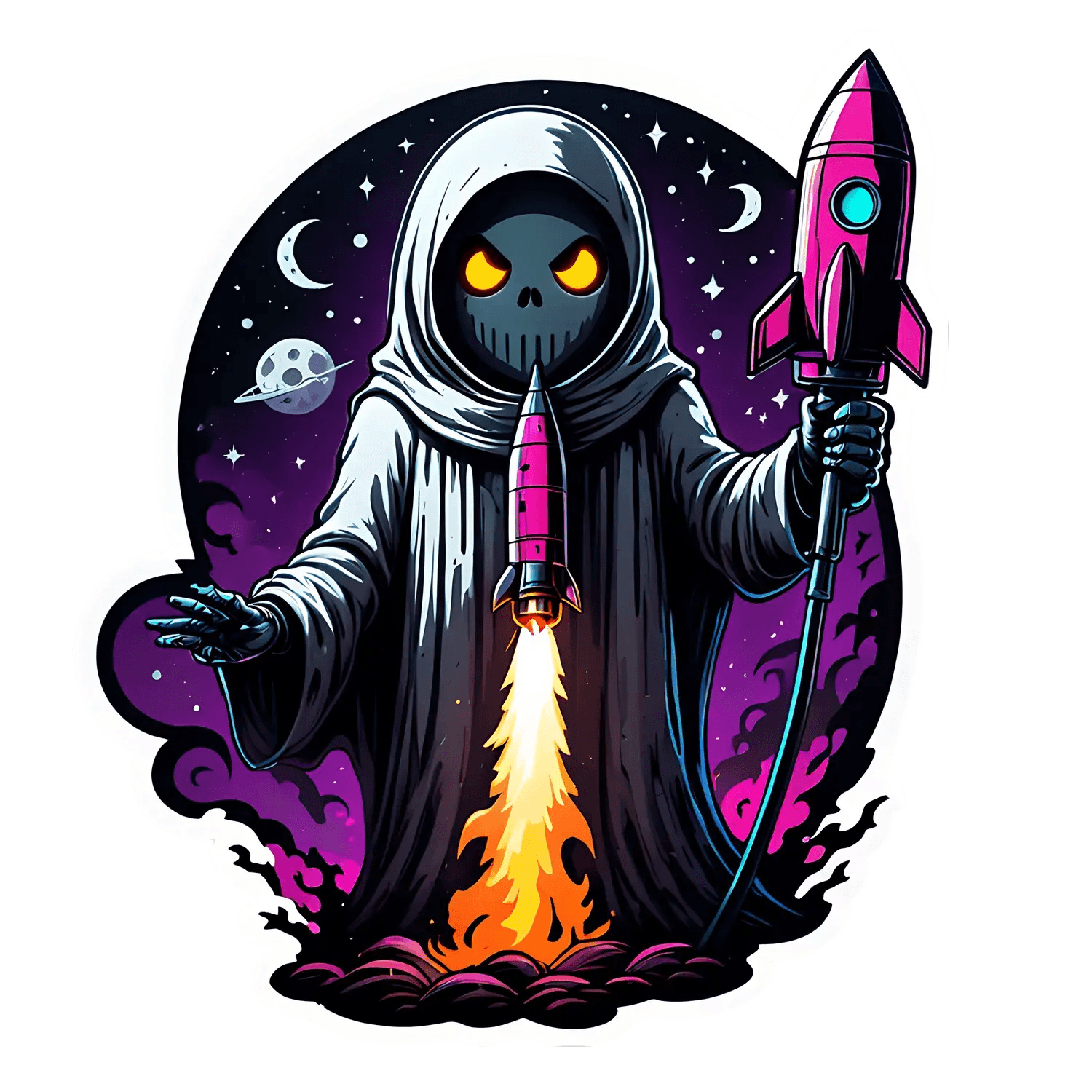 Mystic Reaper Rocket - Sticker - Heat Press Transfer