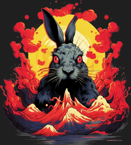 Mystic Rabbit Moon - DTF Ready to Press - Heat Press Transfer
