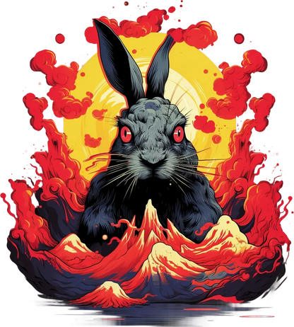 Mystic Rabbit Moon - DTF Ready to Press - Heat Press Transfer