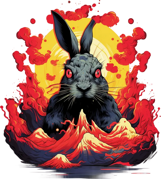 Mystic Rabbit Moon - DTF Ready to Press - Heat Press Transfer