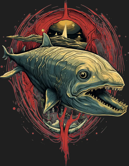 Mystic Shark Ocean - DTF Ready to Press - Heat Press Transfer