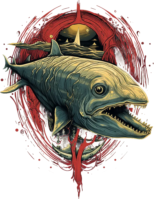 Mystic Shark Ocean - DTF Ready to Press - Heat Press Transfer
