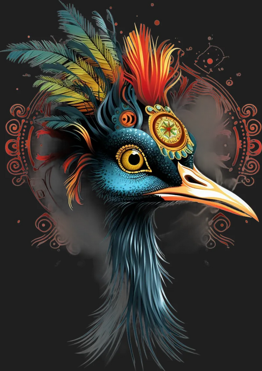 Mystical Bird Art - DTF Ready to Press - Heat Press Transfer