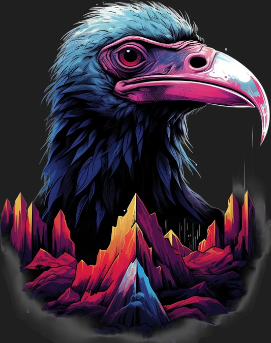 Mystical Bird Art - DTF Ready to Press - Heat Press Transfer