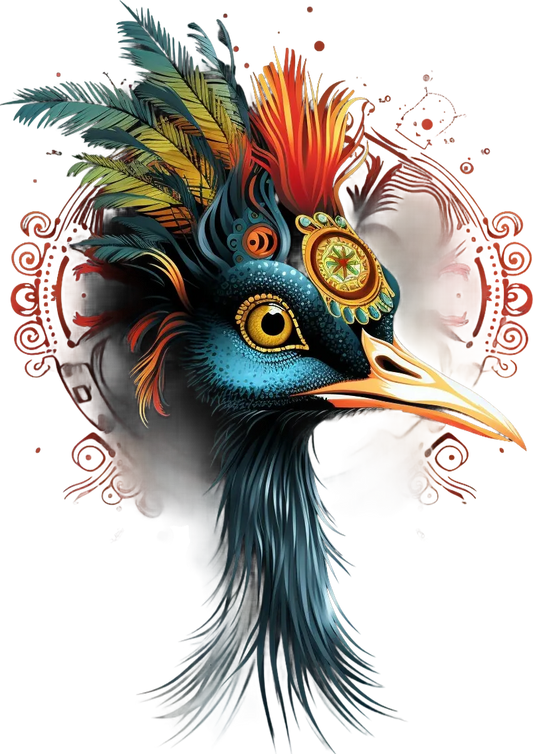 Mystical Bird Art - DTF Ready to Press - Heat Press Transfer