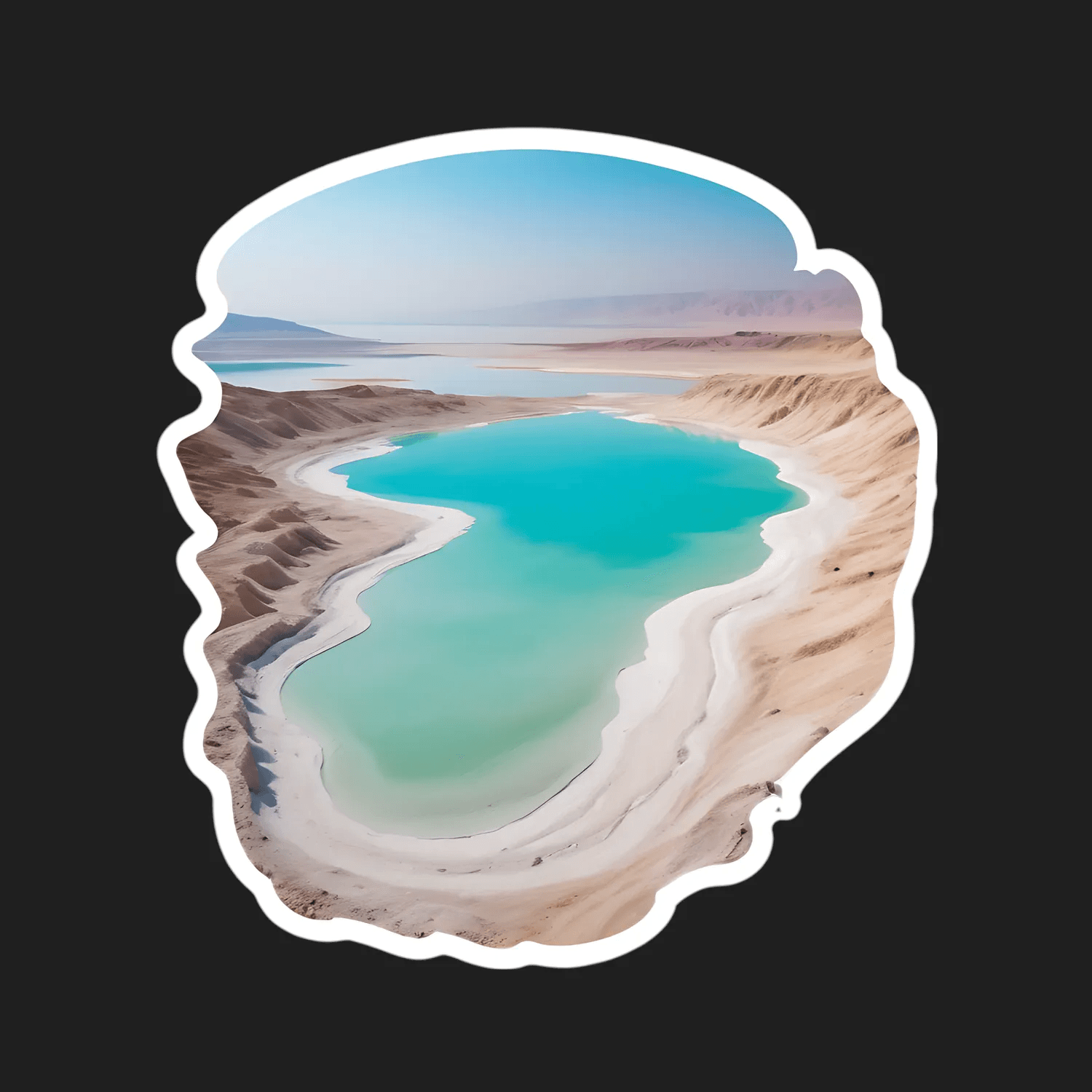 Nature Scenery Sticker - Aerial Lake View - Heat Press Transfer