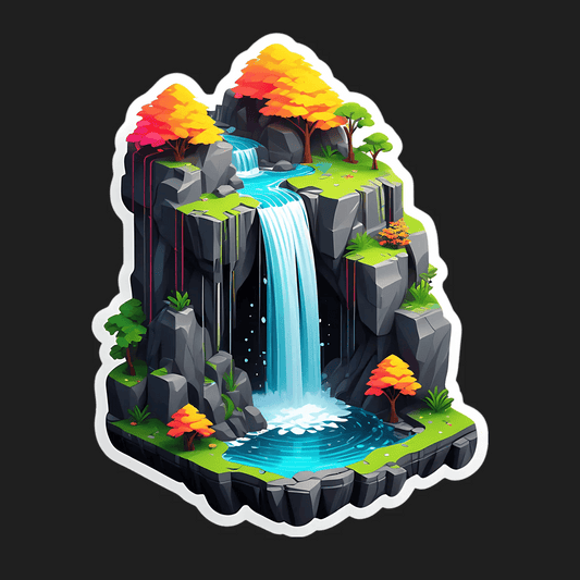 Nature Waterfall - Sticker - Heat Press Transfer