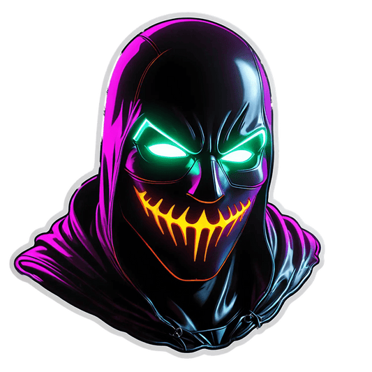 Neon Skull Sticker - UV DTF Sticker - Heat Press Transfer