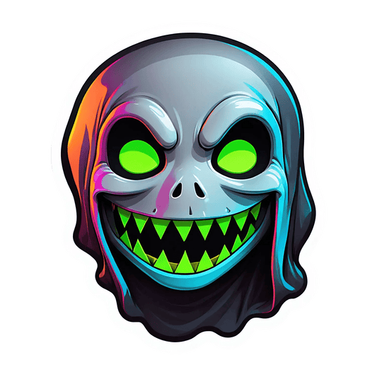 Neon Skull - UV DTF Sticker - Heat Press Transfer
