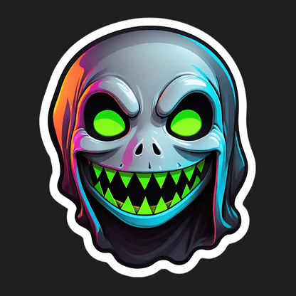 Neon Skull - UV DTF Sticker - Heat Press Transfer