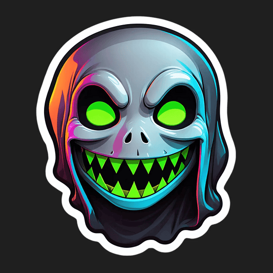 Neon Skull - UV DTF Sticker - Heat Press Transfer