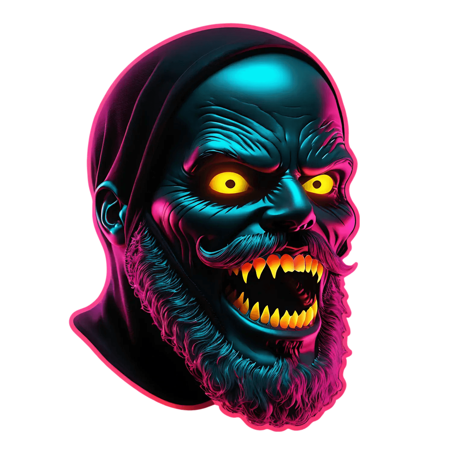 Neon Zombie - UV Sticker - Heat Press Transfer