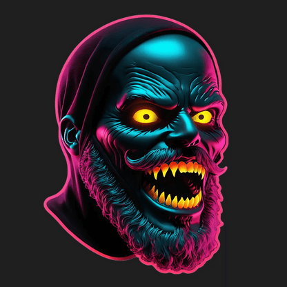 Neon Zombie - UV Sticker - Heat Press Transfer