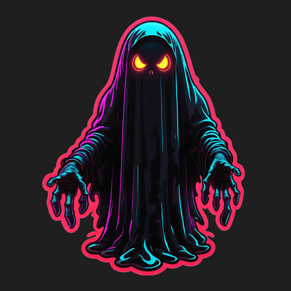 Neon Ghost - UV DTF Sticker - Heat Press Transfer