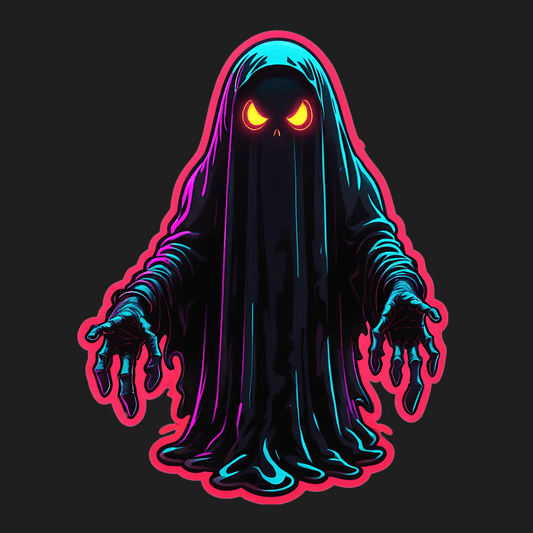 Neon Ghost - UV DTF Sticker - Heat Press Transfer