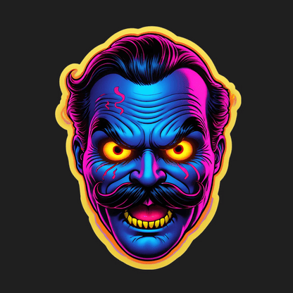 Neon Joker Face - UV DTF Sticker - Heat Press Transfer