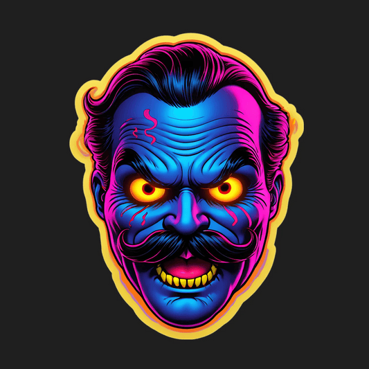 Neon Joker Face - UV DTF Sticker - Heat Press Transfer