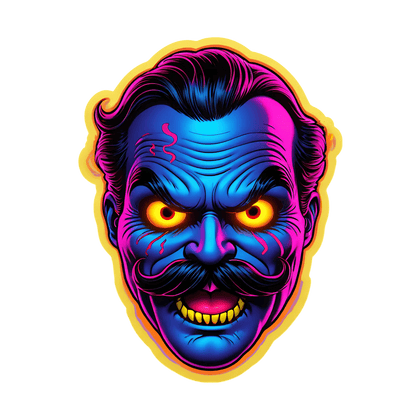 Neon Joker Face - UV DTF Sticker - Heat Press Transfer