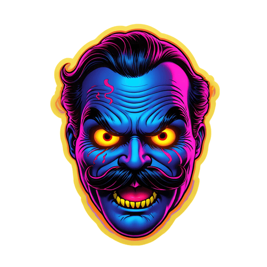 Neon Joker Face - UV DTF Sticker - Heat Press Transfer