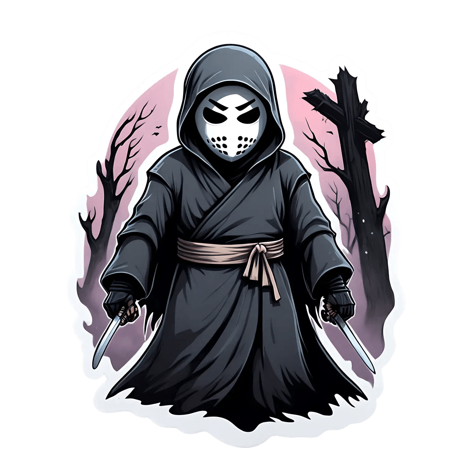 Ninja Warrior Sticker – Mystical Ambiance - Heat Press Transfer