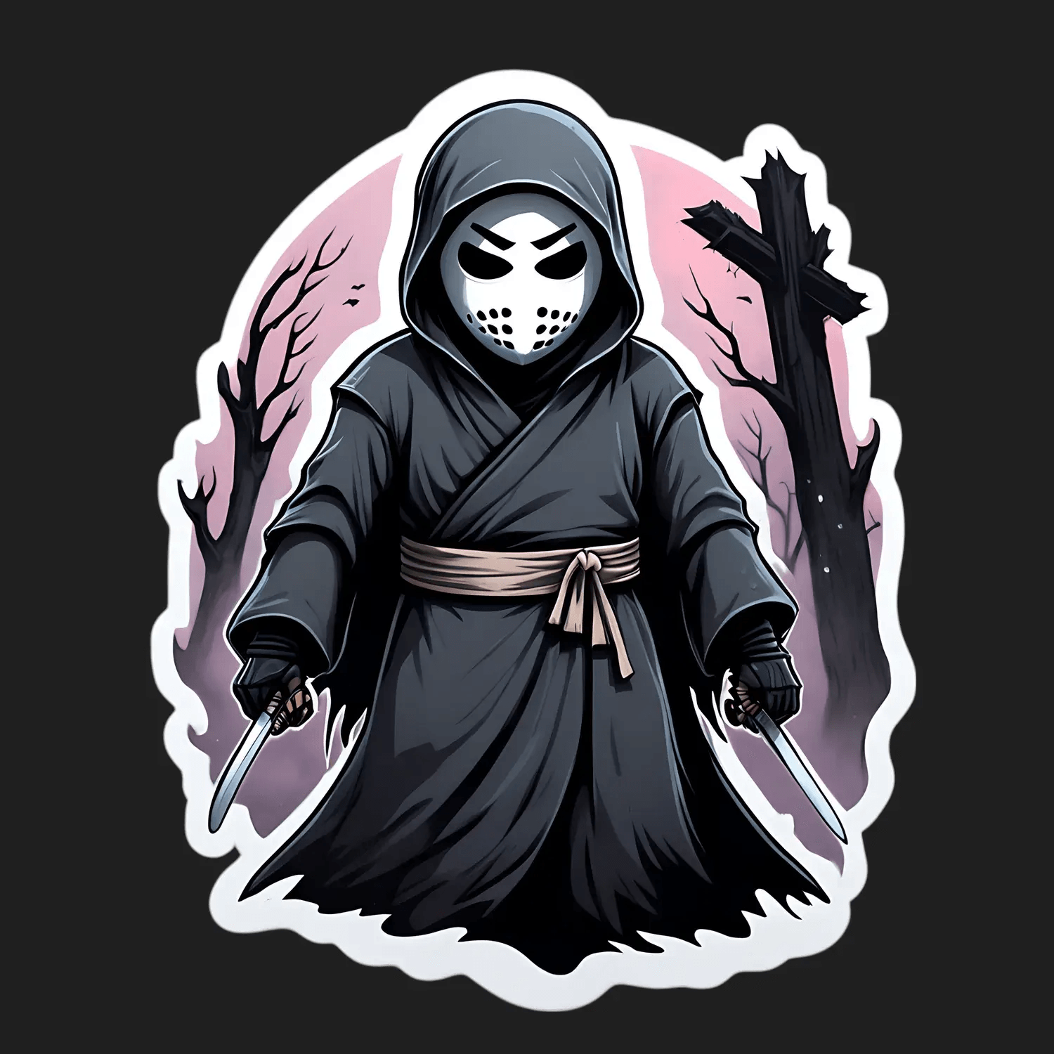 Ninja Warrior Sticker – Mystical Ambiance - Heat Press Transfer