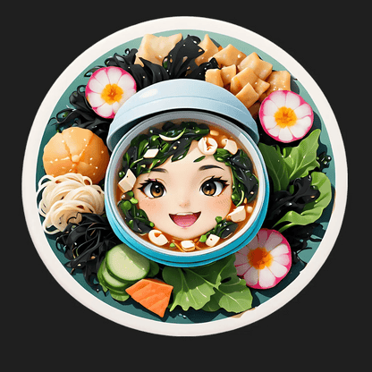 Noodle Soup Girl - Sticker - Heat Press Transfer