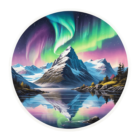 Northern Lights Sticker - Aurora Mountain Magic - Heat Press Transfer