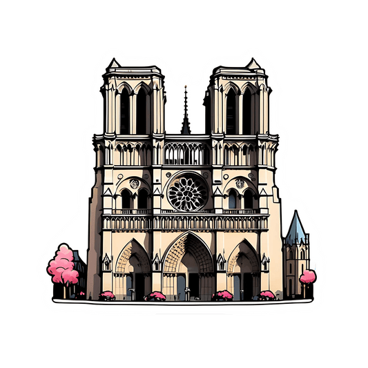 Notre Dame Cathedral - Sticker - Heat Press Transfer