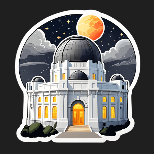 Observatory Night Sky - Moon Sticker - Heat Press Transfer