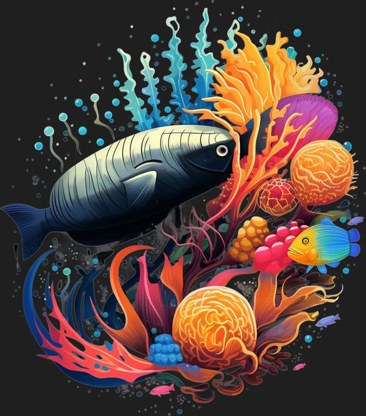 Ocean Artwork - DTF Ready to Press - Heat Press Transfer