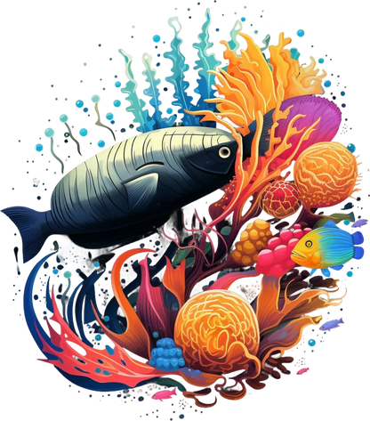 Ocean Artwork - DTF Ready to Press - Heat Press Transfer