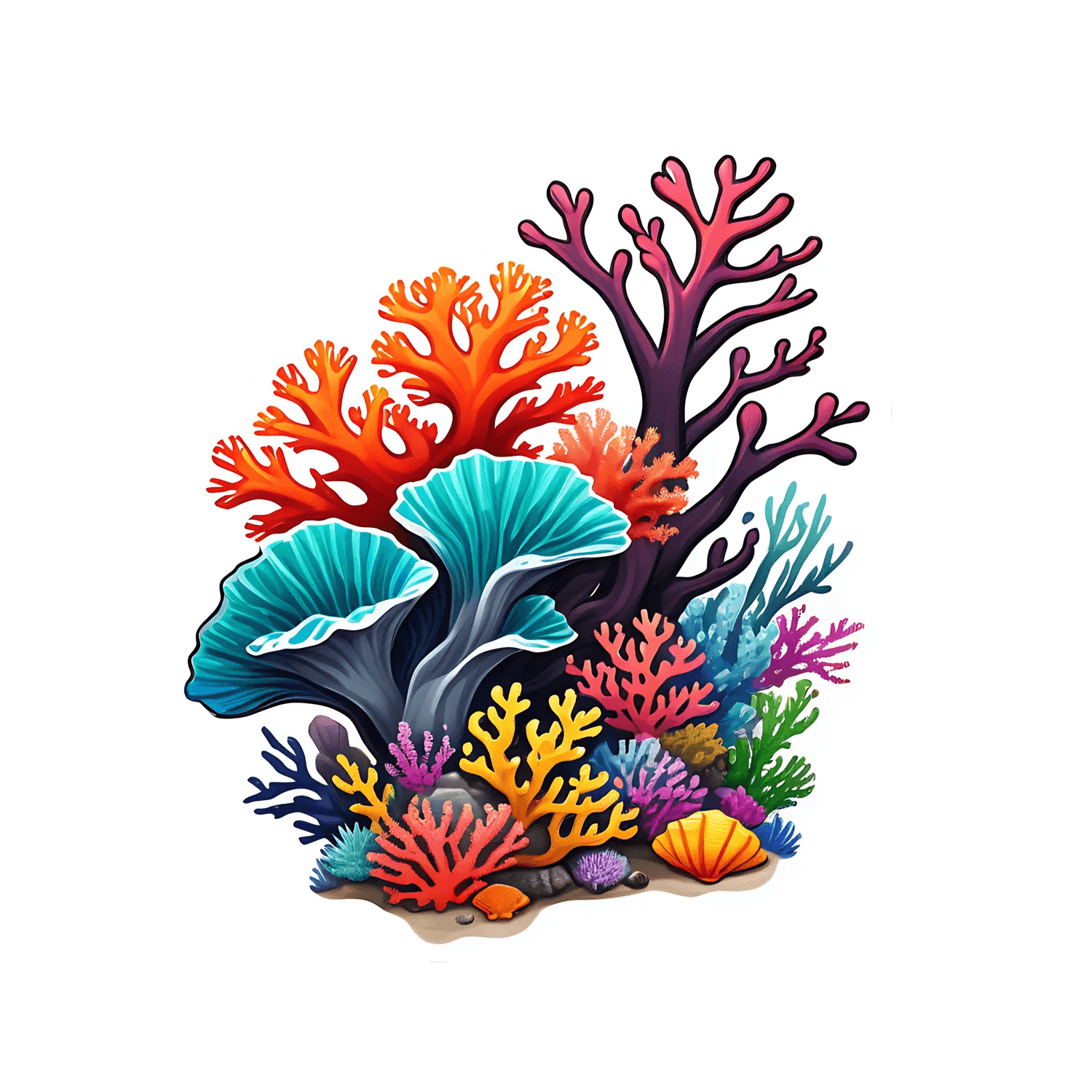 Ocean Coral Reef - Sticker - Heat Press Transfer