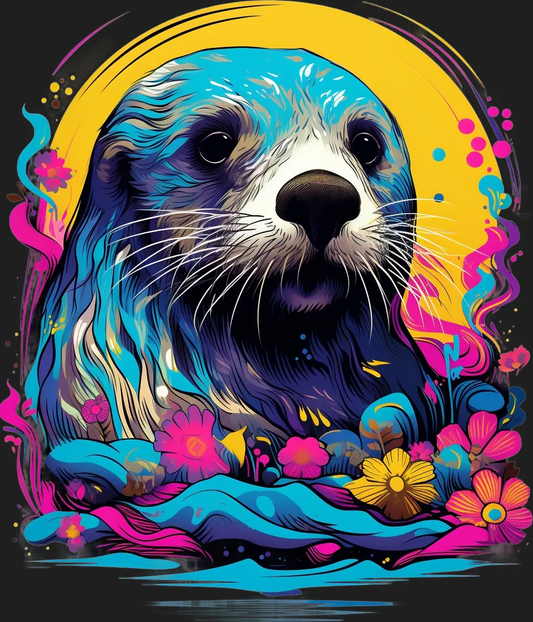 Ocean Seal Art - DTF Ready to Press - Heat Press Transfer