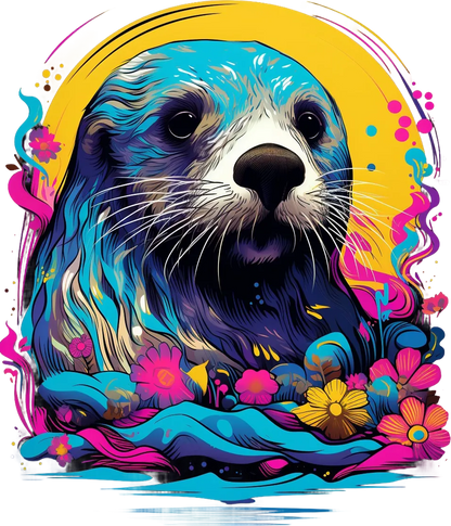 Ocean Seal Art - DTF Ready to Press - Heat Press Transfer