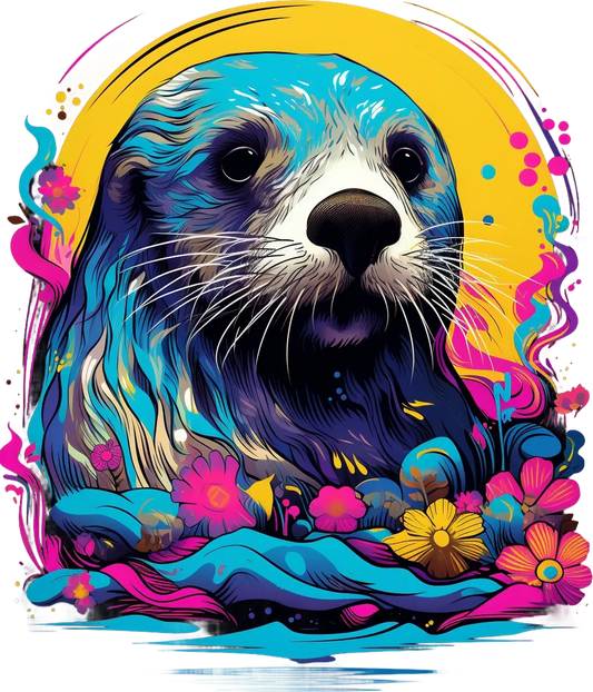 Ocean Seal Art - DTF Ready to Press - Heat Press Transfer