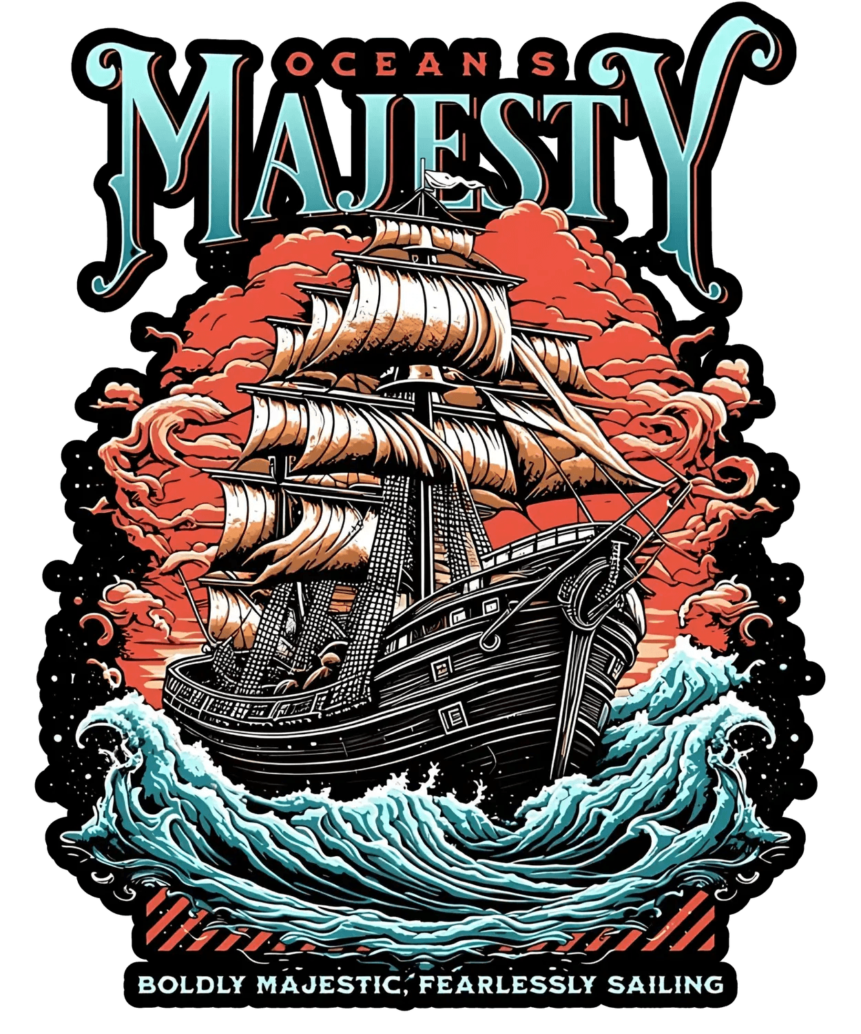 Ocean's Majesty - DTF Ready to Press - Heat Press Transfer
