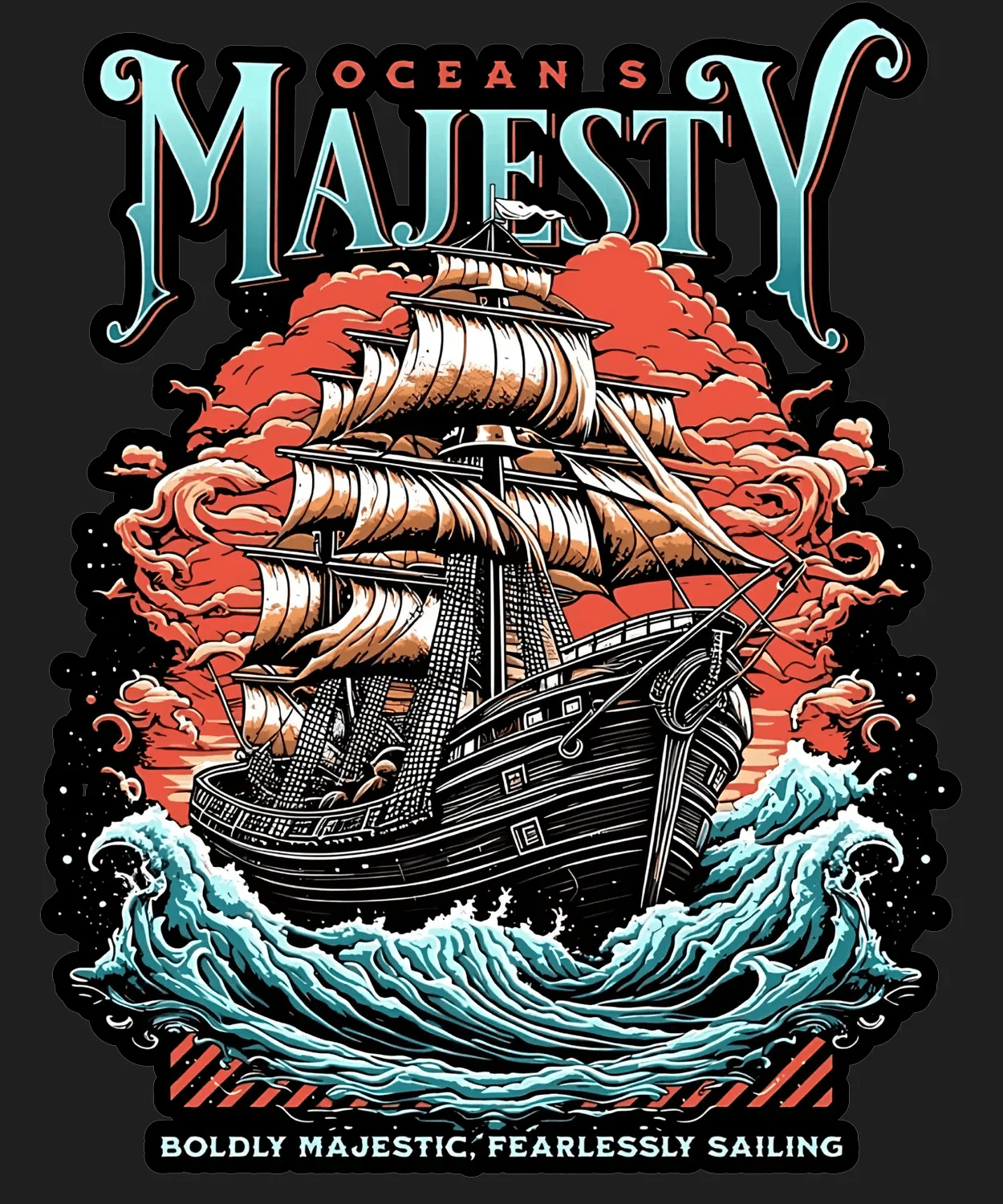 Ocean's Majesty - DTF Ready to Press - Heat Press Transfer