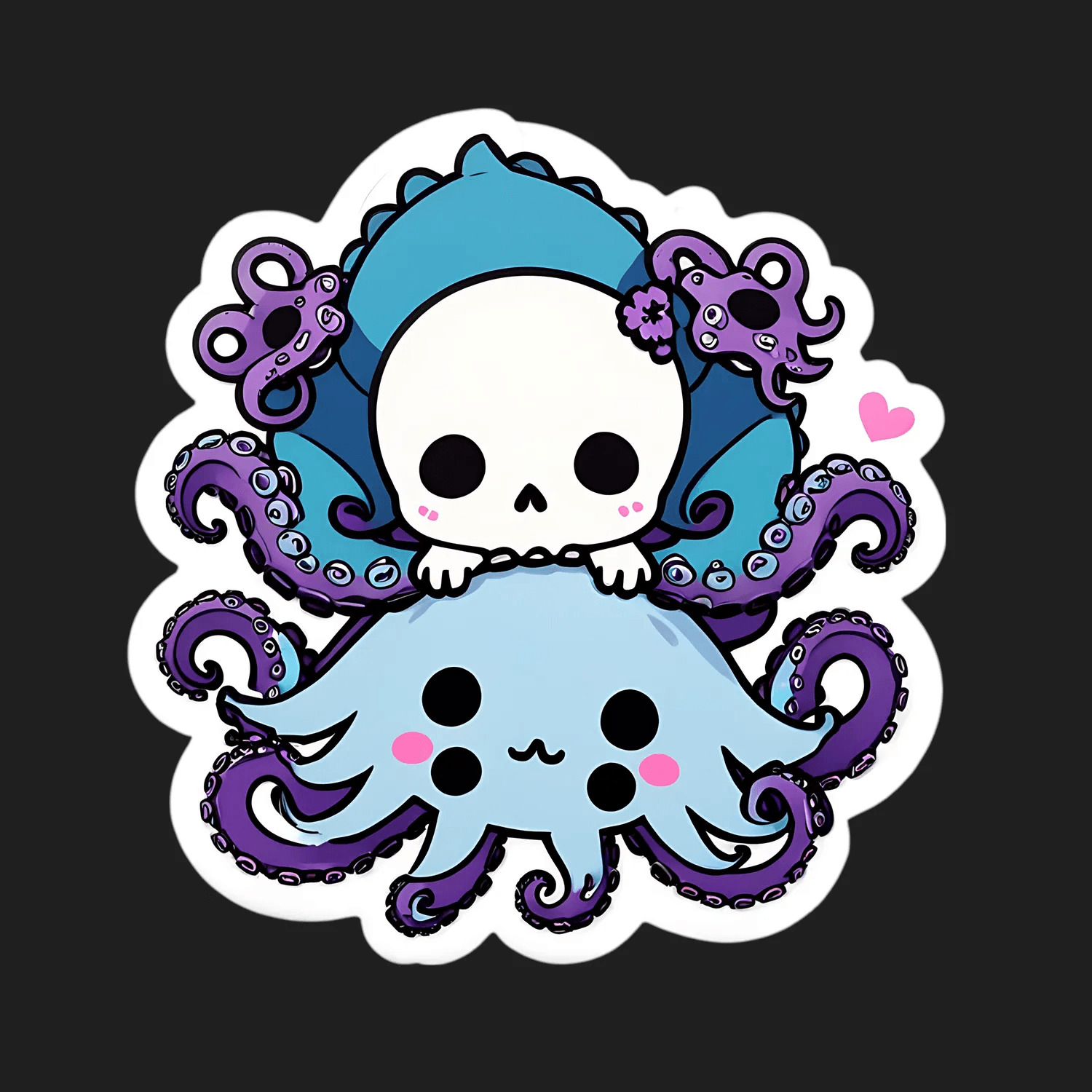 Octopus Skull - Sticker - Heat Press Transfer