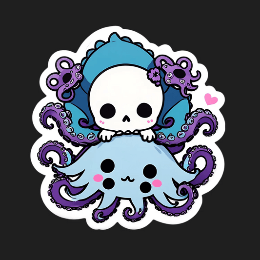 Octopus Skull - Sticker - Heat Press Transfer