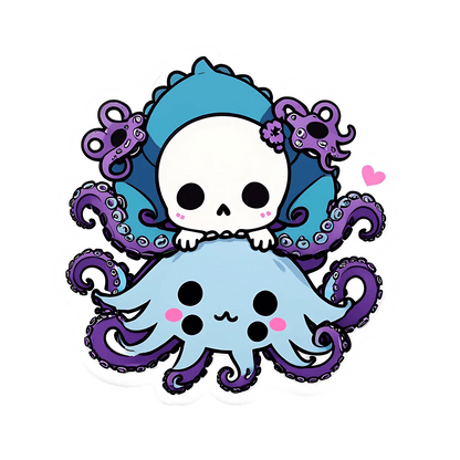 Octopus Skull - Sticker - Heat Press Transfer