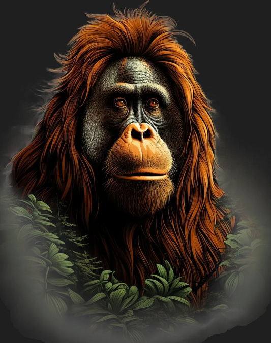 Orangutan Portrait - DTF Ready to Press - Heat Press Transfer