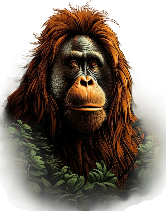 Orangutan Portrait - DTF Ready to Press - Heat Press Transfer