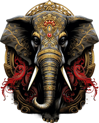 Ornate Elephant - DTF Ready to Press - Heat Press Transfer