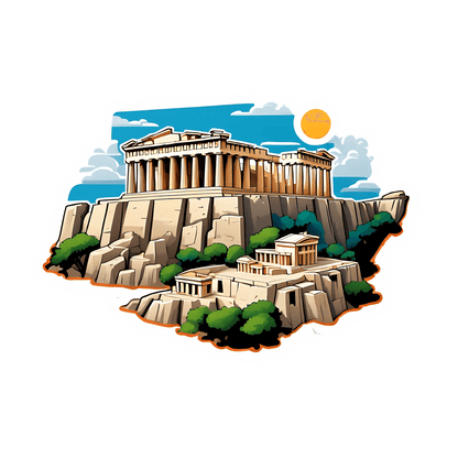 Parthenon Sunrise - Sticker - Heat Press Transfer