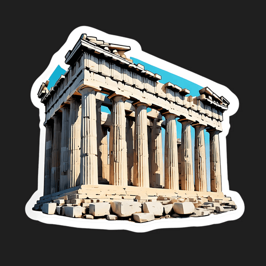 Parthenon Temple Sticker - UV DTF - Heat Press Transfer