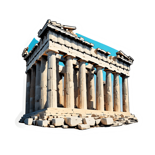 Parthenon Temple Sticker - UV DTF - Heat Press Transfer